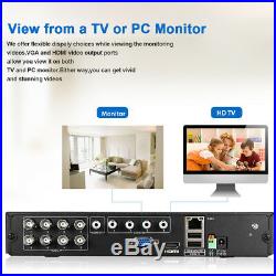 FLOUREON 8CH 1080N AHD DVR +4X 1080P Camera + 1TB Hard Drive CCTV Security Kit
