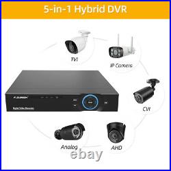 FLOUREON 8CH/4CH 1080N Digital DVR 1080P Security Camera CCTV System Kit +1TB