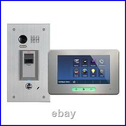 Fingerprint Steel Doorbell with Alecto Monitor Video Door Entry Kit 2-wire