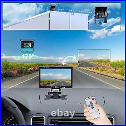 For Caravan Truck Lorry 4 Pin 15M 7 Monitor Dual Rear View Reverse Camera Kit