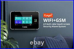 Fuers Smart Alarm System WIFI GSM Home Security Fingerprint Arm Disarm TUYA