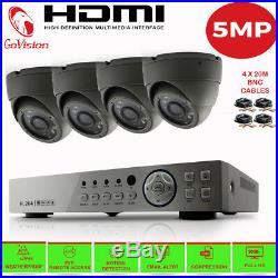 Govision 4CH CCTV 1960P HD 5MP Night Vision Outdoor DVR Home Security System Kit