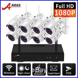 HD 1080P Wireless Camera Security System WiFi 8CH CCTV NVR Kit 1TB Night Vision
