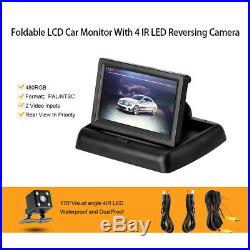 HD Car Reversing Camera 170°+ 4.3 LCD Monitor Rear View Kit Night Vision