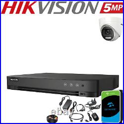 HIKVISION 5MP CAMERA COLORVU KIT 4CH 8CH 16CH HD DVR HDD NIGHT VISION Outdoor UK