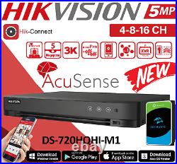 HIKVISION 5MP CCTV Audio-Mic IN/OUTDOOR SECURITY Camera SYSTEM Night Vision Kit