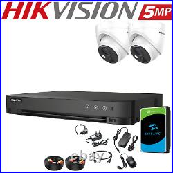 HIKVISION 5MP CCTV Colorful 24/7 Outdoor CAMERA SECURITY System Night Vision