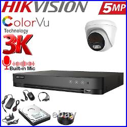 HIKVISION 5MP CCTV SECURITY AUDIO 3K CAMERA SYSTEM ColorVU Outdoor Night Vision