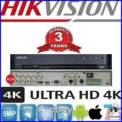 HIKVISION 8MP 4K CCTV DVR NIGHT. V IN/ OUTDOOR DOME Viper Pro CAMERAS FULL KIT