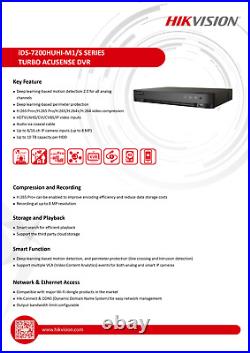 HIKVISION 8MP CCTV Security 4K Camera System 60M IR Distance Night Vision Kit UK