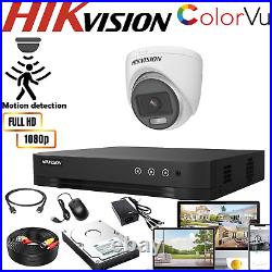 HIKVISION CCTV ColorVu Indoor Security camera System KIT 1080P Night Vision Dome