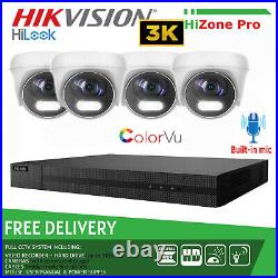 HIKVISION CCTV SECURITY SYSTEM 5MP AUDIO 3K CAMERA ColorVU Outdoor Night Vision