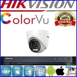 HIKVISION CCTV SYSTEM 4K 8MP DVR, 5MP DS-2CE72HFT-F COLORVU NIGHT VISION full kit
