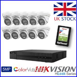 HIKVISION CCTV SYSTEM COLORVU CCTV KIT Security 4CH / 8CH DVR CAMERA IP66 WHITE