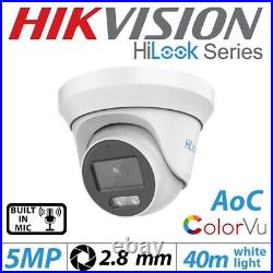 HIKVISION CCTV SYSTEM COLORVU CCTV KIT Security 4CH / 8CH DVR CAMERA IP66 WHITE