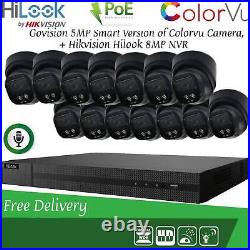 HIKVISION COLORVU POE CCTV SYSTEM IP UHD 8MP 4K NVR 5MP Audio COLORVU CAMERA KIT