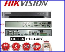 HIKVISION DVR 4K BiTS CCTV 5MP COLORVU CAMERAS NIGHT VISION CCTV SYSTEM KIT UK