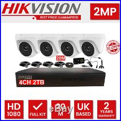 HIWATCH CCTV HD 1080P 2MP Night Vision IP65 DVR Home Security System Kit 2TB