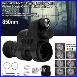 Henbaker NV710 Digital Night Vision Device Hunting Scope Camera kit with Wifi APP
