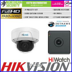 HiLook CCTV HD 1080P 2MP Night Vision Outdoor POE IP Home Security System Kit