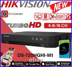 Hikvision 1080P HDMI DVR CCTV ColorVu Camera Home Security System Kit Outdoor HD