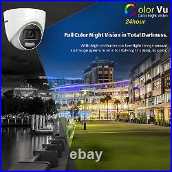 Hikvision 1080P HDMI DVR CCTV ColorVu Camera Home Security System Kit Outdoor HD