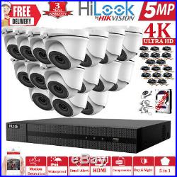 Hikvision 16ch 5mp 4k Uhd Cctv System Outdoor 20m Exir Night Vision Camera Kit