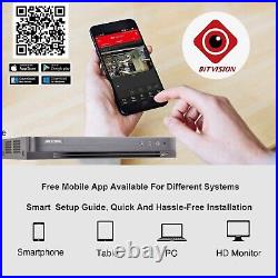 Hikvision 4K 8MP COLORVU CCTV KIT Home Audio CAMERA SYSTEM DVR + 2TB HDD IP67 UK