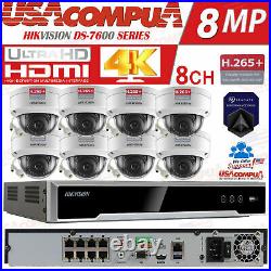 Hikvision 4K Security System NVR KIT 8CH Channel 2MP Dome POE Camera (ORIGINAL)