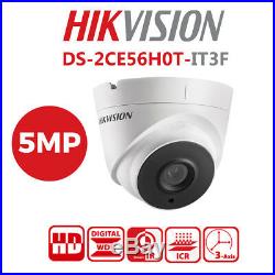 Hikvision 4ch 5mp 4k Uhd Cctv System Outdoor 40m Exir Night Vision Camera Kit