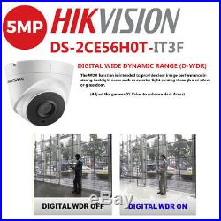 Hikvision 4ch 5mp 4k Uhd Cctv System Outdoor 40m Exir Night Vision Camera Kit