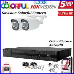 Hikvision 4k Cctv System 24/7 Colorfull Cameras Night Vision Cctv System Kit