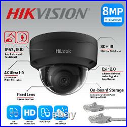 Hikvision 4k Cctv System Ip Poe 8mp Audio Camera Nightvision Security Kit (grey)