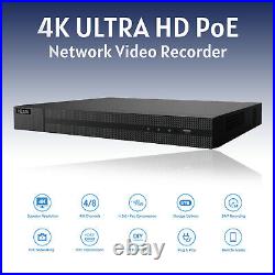 Hikvision 4k Cctv System Ip Poe 8mp Audio MIC Camera Night Vision Security Kit