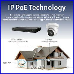 Hikvision 4k Cctv System Ip Poe 8mp Uhd Audio Camera Night Vision Security Kit