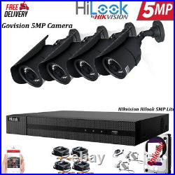 Hikvision 5MP 4CH Home Security Camera DVR CCTV System Outdoor Night Vision Kit