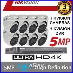 Hikvision 5MP CCTV Home Security System Kit 4K Outdoor NightVision 1080P HD 4CH