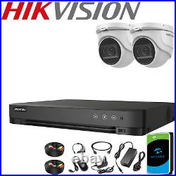 Hikvision 5MP CCTV Security Camera System Audio MIC Outdoor IR Night Vision Kit