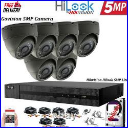 Hikvision 5mp Cctv System Full Hd Dvr 8ch Night Vision Camera Home Security Kit