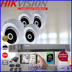 Hikvision 5mp Cctv System Hdmi Dvr Dome Night Vision Outdoor Camera Kit Mobile