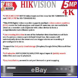 Hikvision 5mp Cctv System Ultrahd 4k Dvr 8ch Exir 20m Night Vision Camera Kit Uk