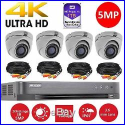 Hikvision 8CH CCTV 5MP HD1080P Night Vision Outdoor DVR Home Security System Kit