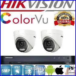 Hikvision 8MP CCTV 4K DVR 5MP ColorVU Dome Outdoor Camera Night Vision FULL KIT