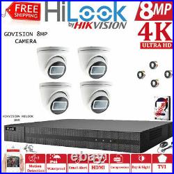 Hikvision 8MP CCTV System 4K Full HD DVR 4CH HD Outdoor Camera Home Security Kit