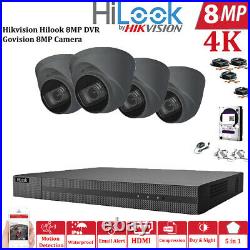 Hikvision 8MP CCTV System 4K Full HD DVR 4CH HD Outdoor Camera Home Security Kit