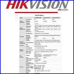 Hikvision 8MP IP 4 x DS-2CD2387G2-LU 2.8mm ColorVu 8 CHANNEL NVR CCTV KIT UK 2TB
