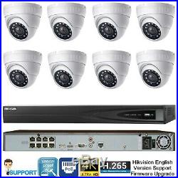 Hikvision 8 CH Channel 4K 8MP NVR with 8 x 2MP Dome IP POE Camera Security System
