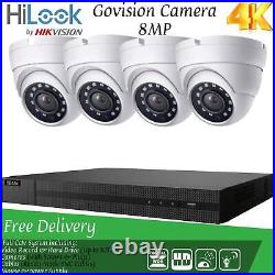 Hikvision 8mp 4k Cctv System Dvr 4/ 8ch Hd Outdoor Dome Camera Home Security Kit