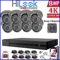Hikvision 8mp 4k Uhd Cctv System 8ch 16ch Dvr Outdoor Dome Camera Security Kit