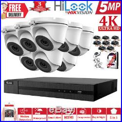Hikvision 8mp 5mp Cctv System Ultra Hd 4k Dvr 4ch 8ch Night Vision Camera Kit Uk